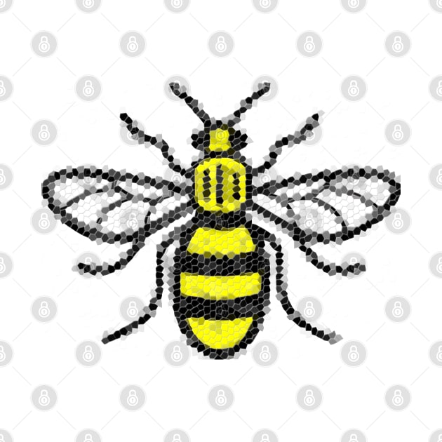 Manchester Worker Bee mosaic by soitwouldseem