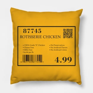 Costco label barcode rotisserie chicken item 87745 Pillow
