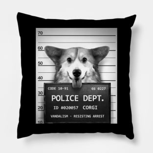 Corgi Mugshot Pillow