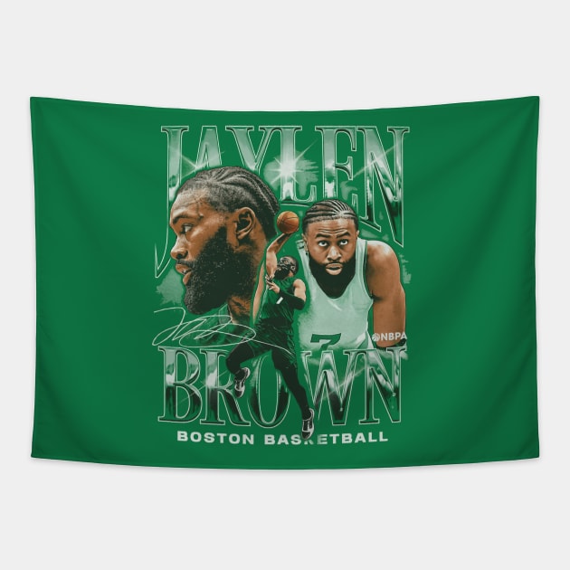 Jaylen Brown Boston Vintage Tapestry by ClarityMacaws