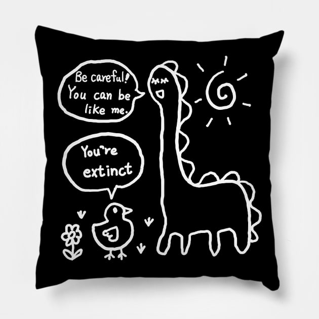 extinction Pillow by zzzozzo