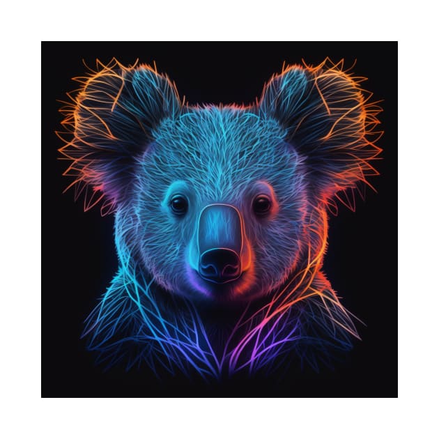 Koala Neon Art 2 by AstroRisq