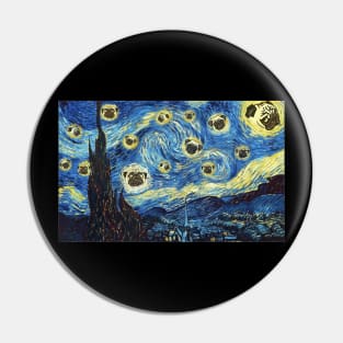 pug starry night Pin