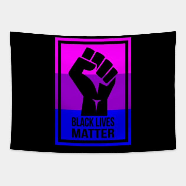 fist - bisexual BLM Tapestry by schreynal