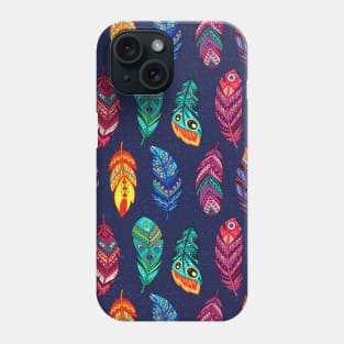 Colorful Beautiful Feather Pattern Artwork Phone Case