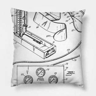 Blood Pressure Taking Device Vintage Patent Hand Drawing Pillow