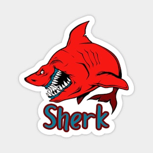 Sherk shark smiling Magnet