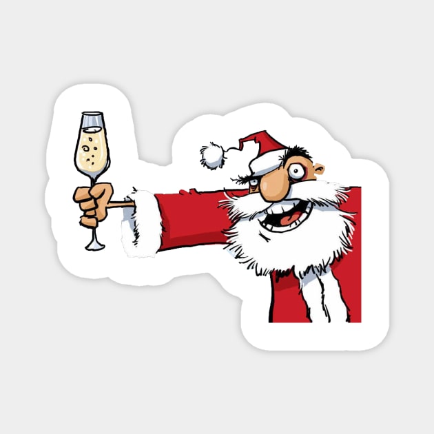 santa drunk Magnet by Mihajr