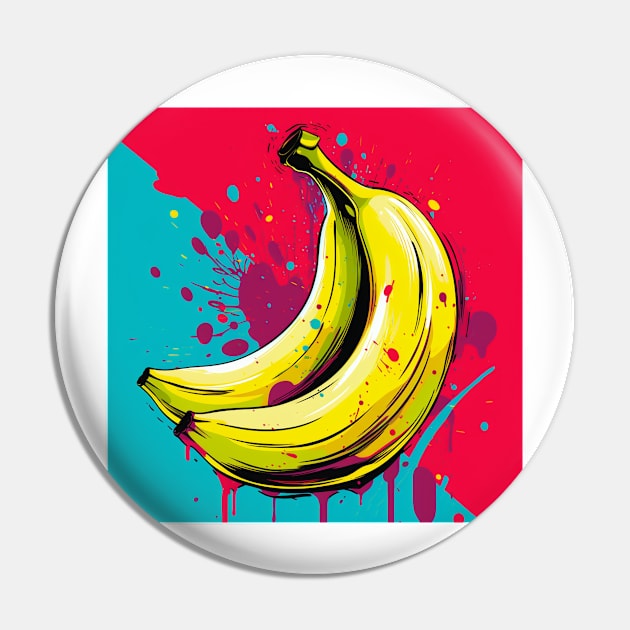 Bananas Pop Art 3 Pin by AstroRisq