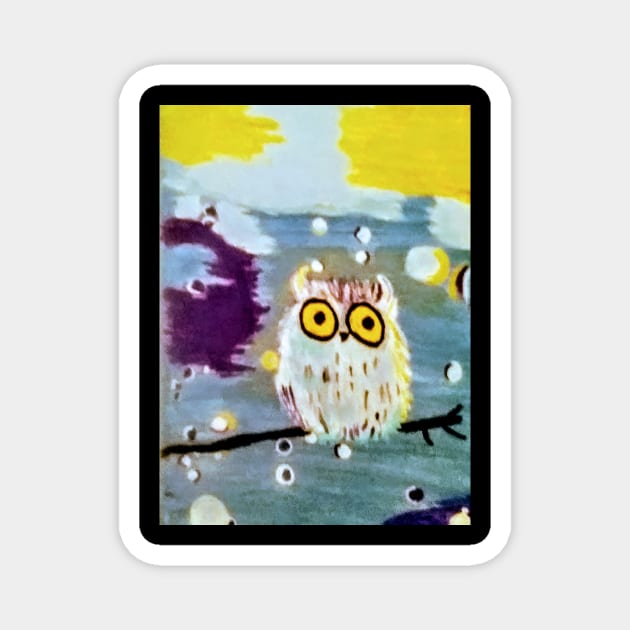 Far Out Magnet by Terri's Fun Owls