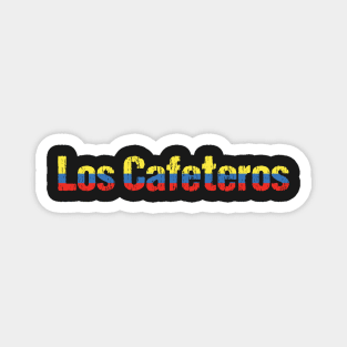 Los Cafeteros Colombia Flag Distressed Magnet