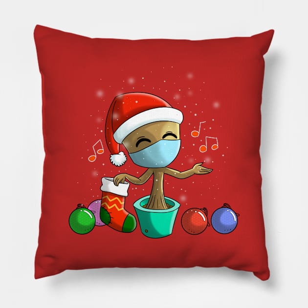 Groot in Christmas Pillow by peekxel