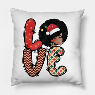 Love Melanin christmas Pillow