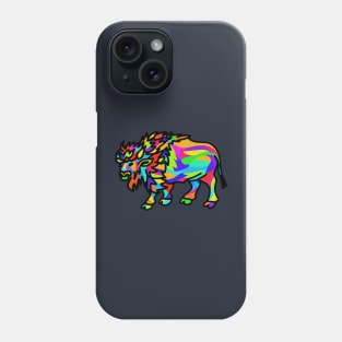 A Colorful Buffalo in Buffalo Phone Case