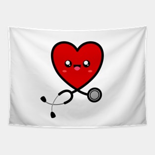 Stethoscope Emoji Heart 1 Tapestry