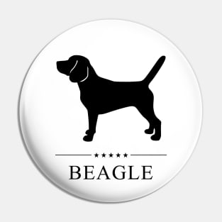 Beagle Black Silhouette Pin