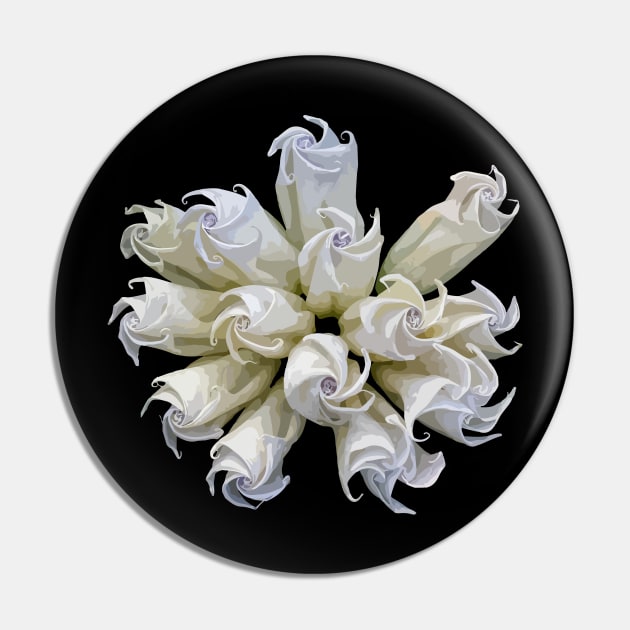 Datura Moonflower Pin by CelestialStudio