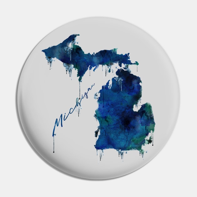 Michigan - Wet Paint Pin by Gringoface