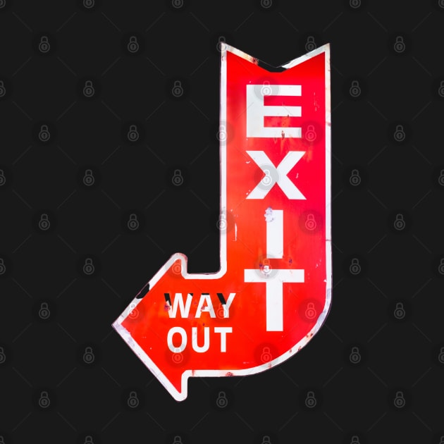 Vintage Exit Sign by Handy Unicorn