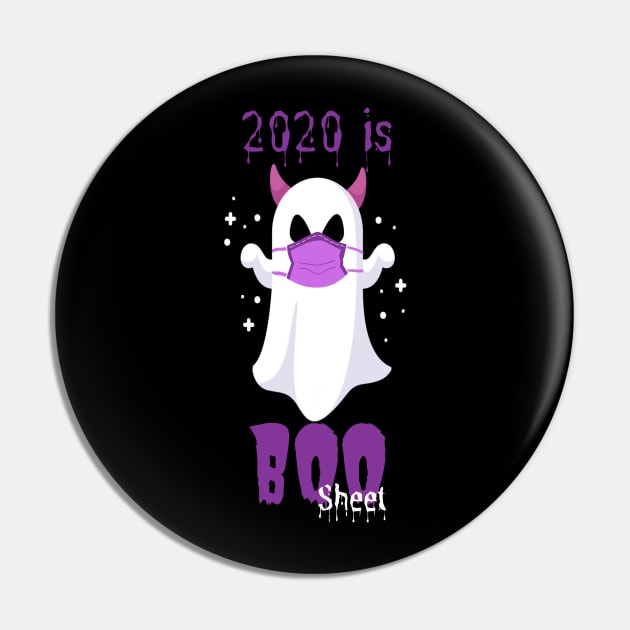 2020 Is Boo Sheet Halloween funny ghost wearing mask Pin by JustBeSatisfied