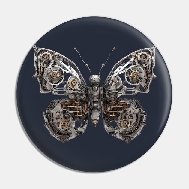 Mechanical Butterfly Pin by Deisgns by A B Clark 