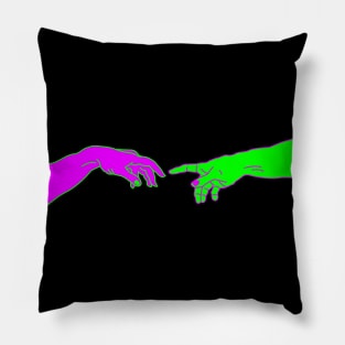 Creation of Adam Neon Pillow