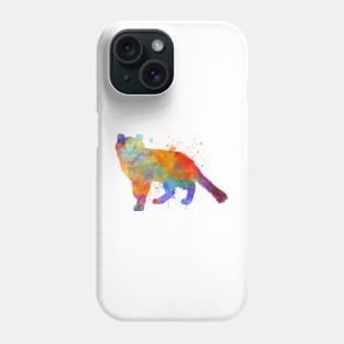 curl american cat in watercolor Phone Case