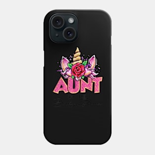 Aunt Of The Birthday Princess Unicorn Aunt Matching Family Phone Case