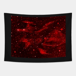 Simple Red Galaxy Tapestry