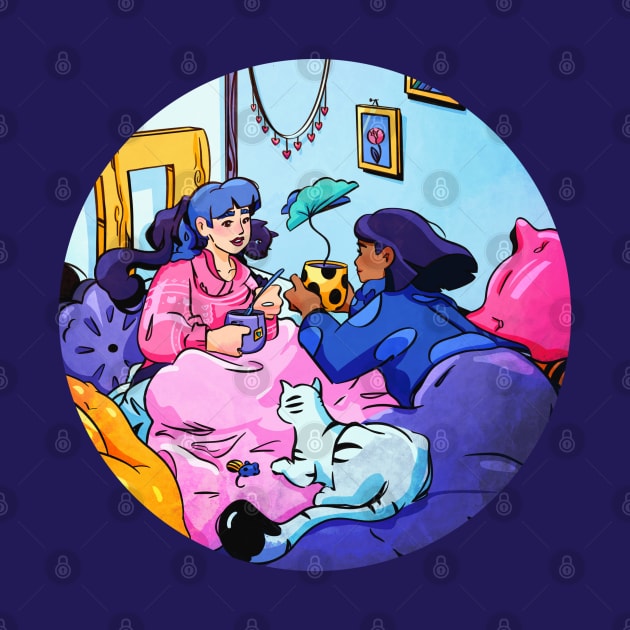 SleepOver_RoundVersion by kjm.illustrations