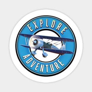 bi plane explore adventure Magnet