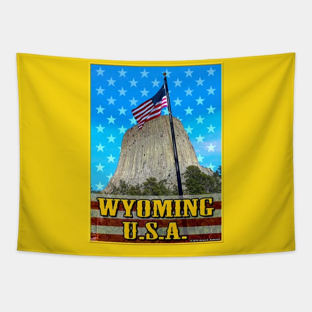 Wyoming USA Tapestry by JEAndersonArt