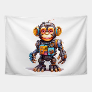 Cartoon monkey robots. T-Shirt, Sticker. Tapestry