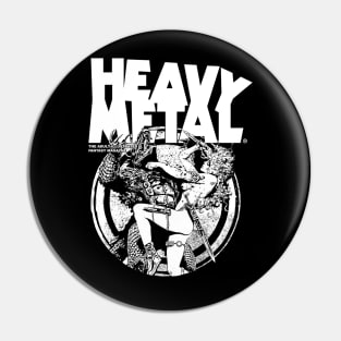 Heavy Metal Warrior Pin