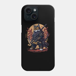 Samurai cat hip hop Phone Case