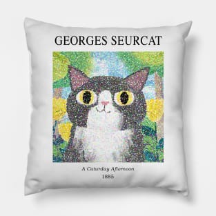 Georges Seurcat Gallery Cat Pillow