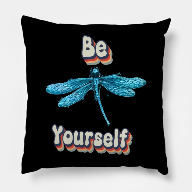 Be yourself quote design Pillow by SantinoTaylor