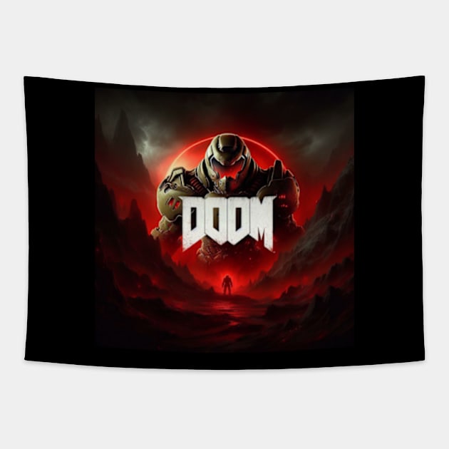 Doom Guy Red Planet Tapestry by The Doom Guy