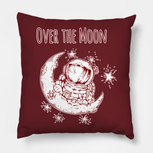 "Over the Moon" Cute Astronaut Pillow