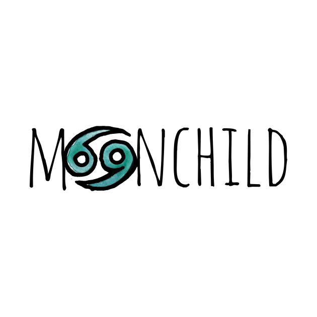 MoonChild Zodiac Cancer Symbol by bubbsnugg