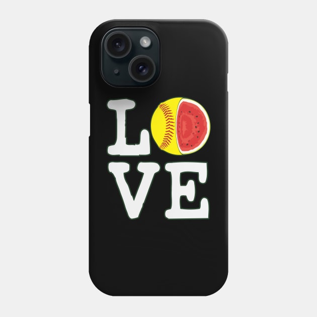 Love Softball Watermelon Phone Case by ryanjaycruz