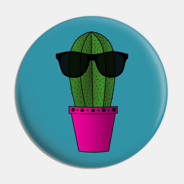 Cool Potted Cactus on Blue Pin by SandraKC