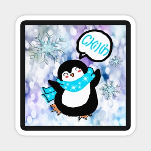 Funny Penguin Dancing Chill’N Gift Snowflake Cute Winter Gifts Magnet