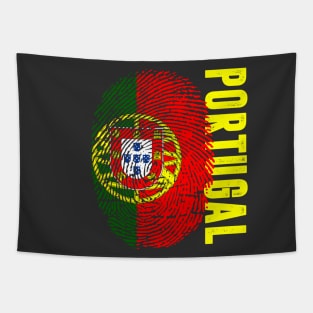 Portugal Flag Fingerprint My Story DNA Portuguese Tapestry