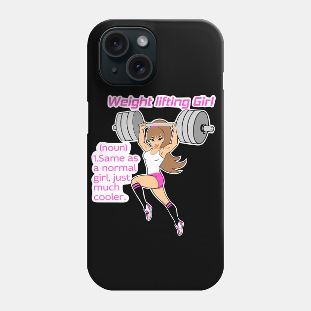 Weightlifting girls Phone Case by TimAddisonArt