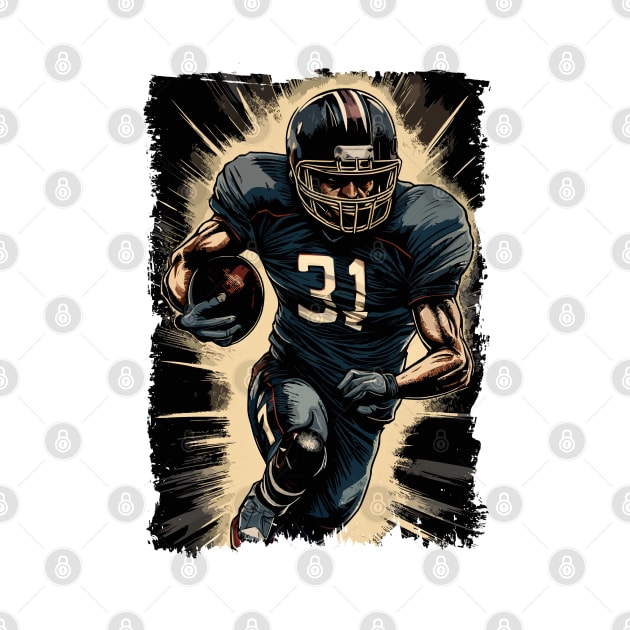 ✪ Football Player Portrait ☛ Abstract Vector Art Illustration by Naumovski