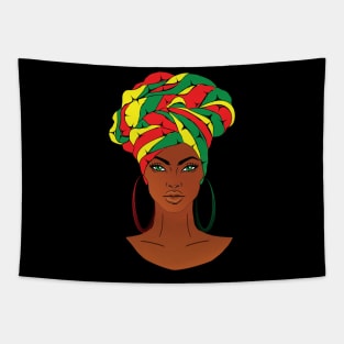 anime black girl colorful Tapestry