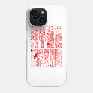 Hyderabad, India City Map Typography - Oriental Phone Case