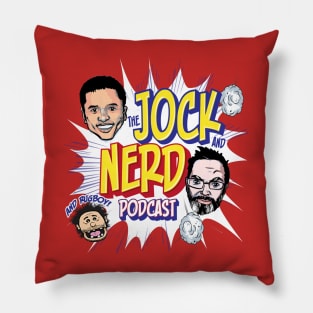 Jock and Nerd Podcast Logo Pillow