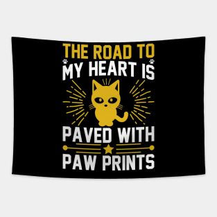 The Road To My Heart Is Paved With Paw Prints T Shirt For Women Men Tapestry